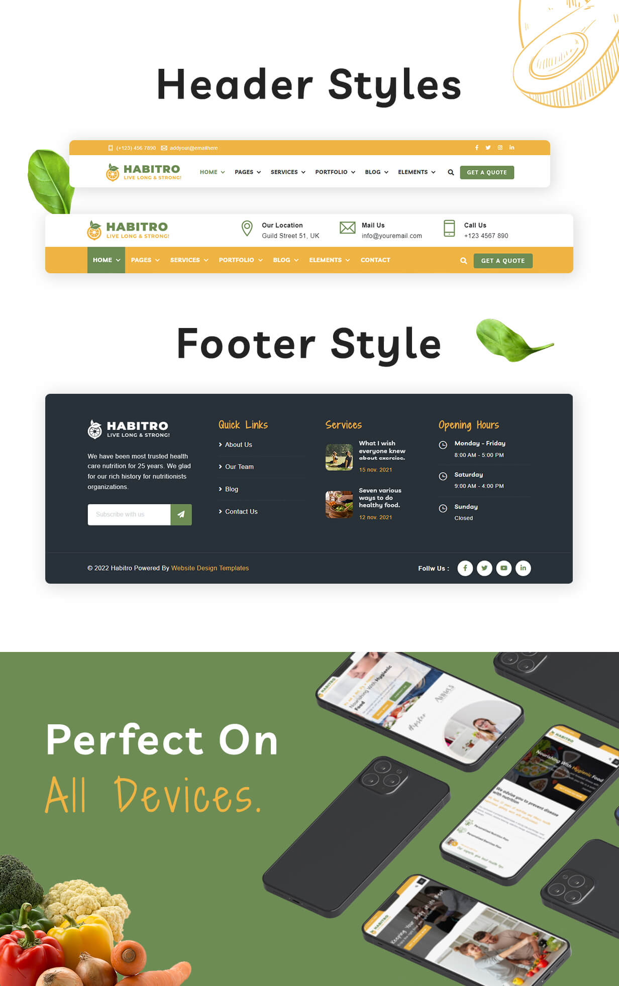 Nutrition Health and Diet HTML Template
